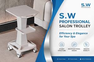 Carrito de Salón Profesional de Plástico ABS, Carrito de Belleza Multifuncional con Ruedas, Mueble Rodante para Spa para Centro de Estética - Product Image 6