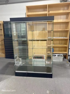 珠宝展示柜玻璃展示柜/壁木和玻璃展示柜设计/铝制带发光二极管玻璃展示柜 - Product Image 2