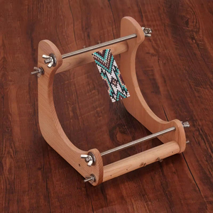 Kit de tissage de <span class=keywords><strong>perles</strong></span> ergonomique 45 °   Accessoires de fabrication de bijoux en <span class=keywords><strong>bois</strong></span> pour réduire la fatigue physique - Product Image 6