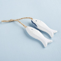 Accessoires décoratifs en résine de style méditerranéen, mini-ornements créatifs pour la maison : filet de pêche, étoile de mer, petit poisson, ancre de bateau