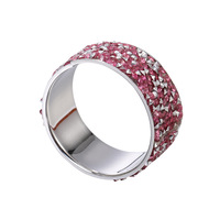 Anneau de serviette de haute qualité à imprimé léopard doré, boucle en PVC ornée de strass, matériau métallique, style américain, décoration de mariage personnalisable