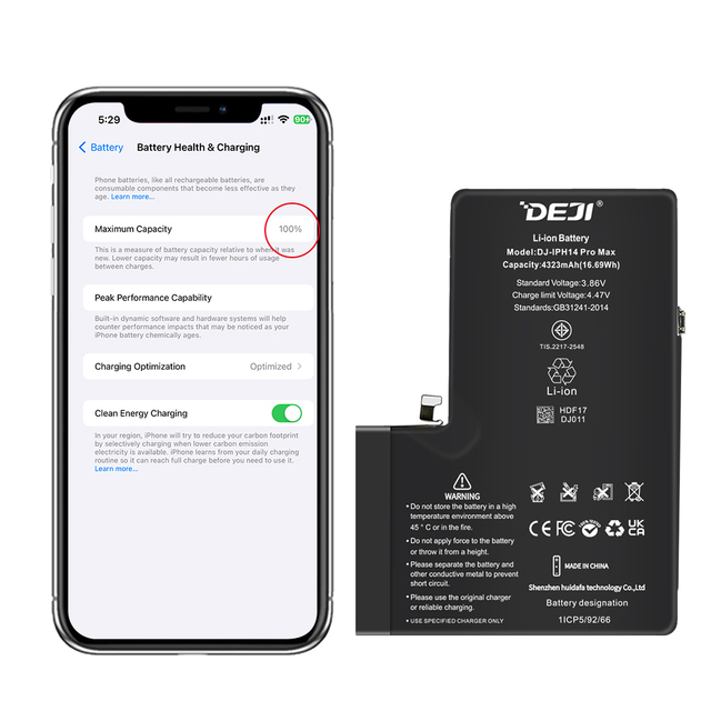 DEJI Solve Popup Repair Important Battery for iPhone 14 Pro Max 100% Health Battery