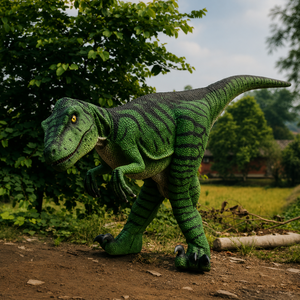 Costume de dinosaure adulte réaliste en acier, jambes cachées, léger, avec son de rugissement, pour la maison, le jardin, le parc d'aventure - Product Image 4
