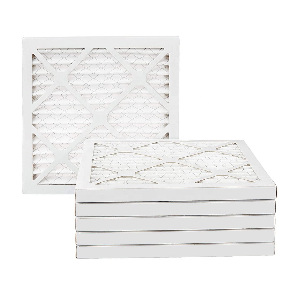 16x16x1 HVAC Air Filter Cardboard Pleated Panel AC Furnace Pre-Filter for Ventilation Wire Mesh Plate Construction Manufacturers