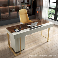 Bureau de luxe italien Design minimaliste moderne Durable Ordinateur d'étude haut de gamme Bureau ou chambre à coucher Bureau d'ordinateur