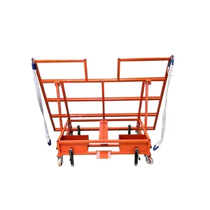 Industrial Heavy Duty Adjustable Folding Glass Plate Cart Transport Cart With Handle