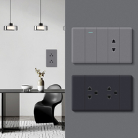 Offre Spéciale – Interrupteur et Prise Murale Fine Série 118 à 3 Gangs avec 2 Ports USB-A et 2 Ports Type-C, IP20, Durable, Installation Facile