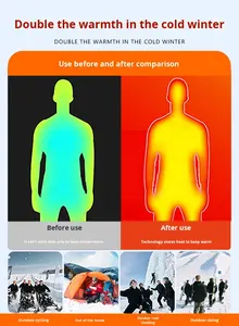 EN Stock hommes Smart électrique chauffage veste 100% Polyester décontracté manteau à capuche décontracté chaleur chauffée sweat à capuche pour unisexe - Product Image 3