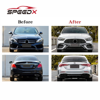 Pour Mercedes W205 Classe C Mise à Niveau W206 C63 Kit Carrosserie Pare-Chocs Avant Arrière Calandre Spoiler Jupes Latérales Capot Aile Phares Kits de Pare-Chocs