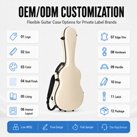 Tas Ransel Hard Case Gitar Akustik Fiberglass Mengkilap untuk Penyimpanan Instrumen, Pertunjukan Musik, dan Perjalanan