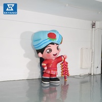 Modèle de personnage gonflable personnalisé de style national pour la publicité et la décoration de sites touristiques en extérieur