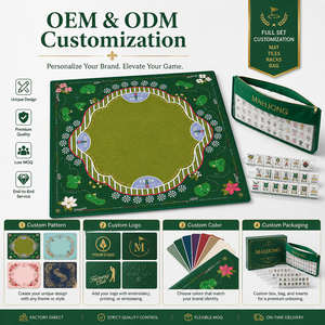 Tappetino Professionale per Mahjong Americano a Tema Golf con Regole Charleston - Tappetino Antiscivolo e Silenzioso per Protezione del Tavolo - Product Image 2