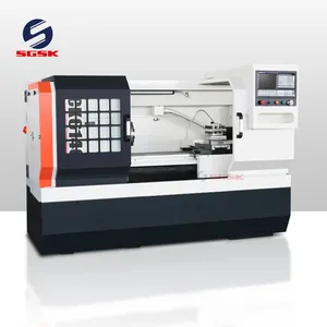 Tempat Tidur Datar CNC Auto China Bubut CNC Mesin CK6136 CNC Bubut