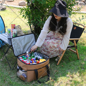 Large Capacity Thickened Picnic Cooler Bag Oxford Cloth Portable Outdoor Lunch Bag With Ice Pack Summer 2022 - Product Image 2