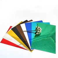 2MM 3MM Acrylique Or Coloré Miroir Carré Feuille Plastique Pier Verre Hôtel Lentille Décorative Plexiglas Pas Facile à Casser