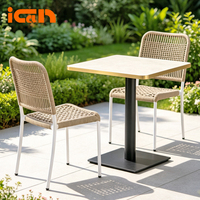Nouvelle chaise en corde tressée à la main pour villa, chaises en corde pour restaurant, terrasse, empilables, modernes, pour patio, restaurant, salle à manger extérieure