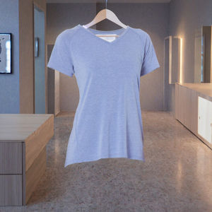 Camisetas de Verano para Mujer de Alta Calidad, Casuales, de Manga Corta, con Estampado, Cuello en V, de Algodón y Fibra de Bambú, Transpirables, Ecológicas, Jersey de 180g - Product Image 3