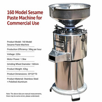 Machine à broyer le sésame et le beurre de cacahuètes professionnelle de 1500 W, broyeur de noix électrique industriel pour cuisine commerciale