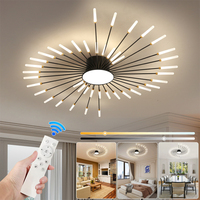 Lustres LED, éclairage moderne, salon, chambre à coucher, salle à manger, luminaires de plafond avec télécommande, CRI élevé 90