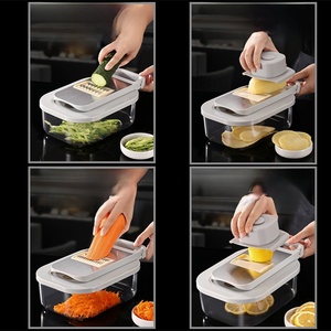 Práctico utensilio de plástico para la cocina del hogar, cortador de verduras, rebanador de patatas, triturador y rallador - Product Image 3