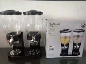 Conteneurs de stockage de nourriture sèche modernes pour cuisine double, meilleures offres, distributeur de céréales en plastique PP PE, bacs à grains - Product Image 4