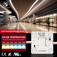 En Stock Couleur Unique 220V Direct 4 Modules Led Publicité Module Led Avec Lentille pour Panneau de Signalisation