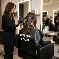 Cape de Coiffure Magnétique Imperméable Grande Taille de Haute Qualité pour Salon de Coiffure et Coloration, Revêtement PU, avec Logo Personnalisé