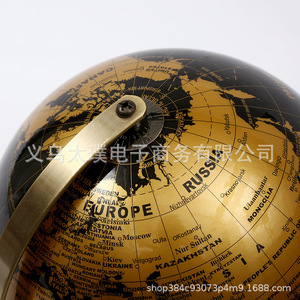 Nordic-style creative 20cm English black and gold <b>globe</b> ornament for living room, office, study, desktop, wine cabinet, and - Product Image 2