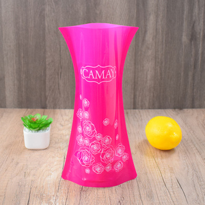 Vase à fleurs pliable en plastique imprimé personnalisé pour fleurs - Product Image 1
