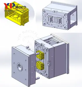 Molde de inyección de plástico moldeado de caja de conexiones eléctricas de PVC de potencia impermeable personalizado