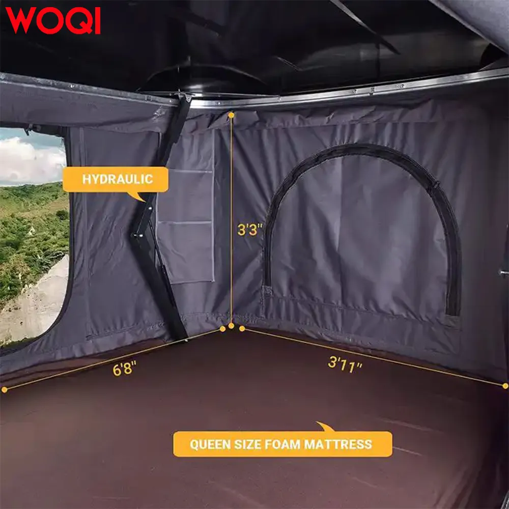 Woqi हार्ड खोल 2 ~ 3 व्यक्तियों सभी मौसम के लिए छत तम्बू