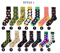 Chaussettes pour hommes imprimées promotionnelles 100% coton Cartoon Business Funny Socks pour hommes