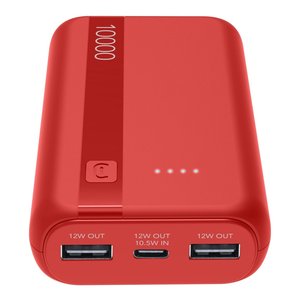 Banco de energía ESSENTIAL Rojo (Batería 10000mAh) Power Delivery PBENTRYCOL10000R - Product Image 1