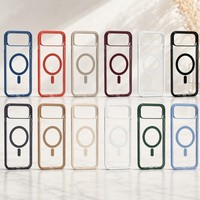 Coque de téléphone en acrylique colorée pour iPhone 17 Air 14 13 12 11 18 Pro Max, étui 16E 15 Plus avec recharge magnétique sans fil