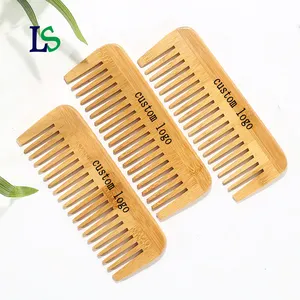 Wholesale Hair Comb Private Label Natural Bamboo Hair Combs for Women Hot Selling Custom Logo Hair Comb
