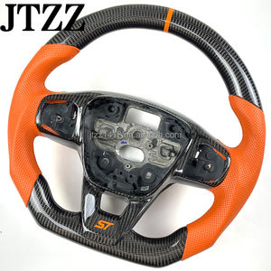 Pour <span class=keywords><strong>Ford</strong></span> <span class=keywords><strong>Focus</strong></span> MK4 Puma MK8 MK3 2019 2020 <span class=keywords><strong>2021</strong></span> 2022 2023 2024 Volant En Fiber De Carbone Forgé En Cuir Personnalisé ST <span class=keywords><strong>RS</strong></span> - Product Image 2