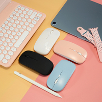 Kombo Keyboard dan Mouse Nirkabel Ramping Mini, untuk Tablet Android iPad