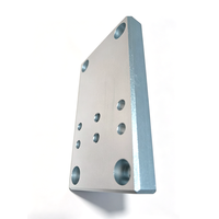 Plaque de montage en aluminium usinée sur mesure par CNC, plaque de fixation en aluminium anodisé, service de perçage et de fraisage CNC, support métallique sur mesure