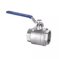 Fabricant de haute qualité DN80 Robinet à bille manuel 2 pièces en acier inoxydable SS201 pour eau, gaz et huile, OEM ISO9001/CE
