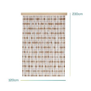 Rideau à perles en PVC 120x230cm, moustiquaire anti-insectes, rideau à franges pour porte, séparateur d'espace - Product Image 2