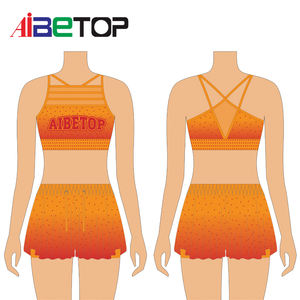 עיצוב מותאם אישית מעודדות בגדים מעודדות תרגול ללבוש בנות העליון ומכנסיים קצרים - Product Image 5