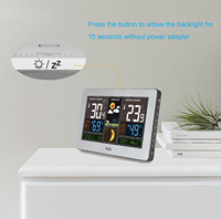Station météo thermomètre numérique hygromètre baromètre capteur sans fil outils horloge murale intérieur extérieur Station météo