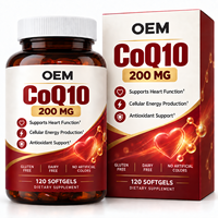 Gélules de CoQ10 Premium Coenzyme Q10 Ubiquinone Soutien Énergétique Cellulaire et Antioxydant pour Adultes OEM Marque Privée Vente en Gros