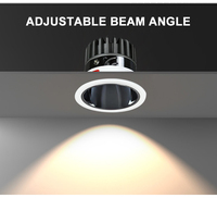 Projecteurs LED encastrés ronds réglables en gros pour usine, pour maison et bureau, AC110V AC220V, spots LED de plafond
