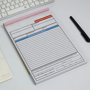 Tùy chỉnh hóa đơn cuốn sách A4 nhà thầu hóa đơn Cuốn sách với logo in ấn 3 phần carbonless nhận NCR giấy bán hàng mẫu đơn đặt hàng hóa đơn cuốn sách - Product Image 4