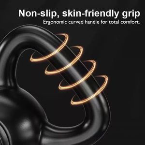 Spor gücü eğitimi özel farklı ağırlık 16KG 20KG 24KG LBS siyah kum dolu plastik çimento Kettlebell fabrika fiyat - Product Image 3