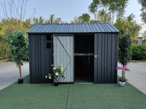 Casetta <span class=keywords><strong>da</strong></span> <span class=keywords><strong>giardino</strong></span> in metallo stile Cottage con tetto all'apice laterale e finestra trasparente - Product Image 5