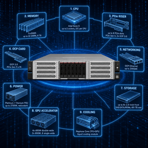 SR650a V4 2U Rack-<span class=keywords><strong>Server</strong></span> Dual Xeon <span class=keywords><strong>6</strong></span> GPU DDR5-6400 PCIe 5.0 KI-Inferenz Deep Learning Getestet - Product Image 2