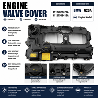 Tapa de Válvulas de Motor Premium para BMW N20A OE 11127625477A 11127588412A con Juego de Juntas y Sellos