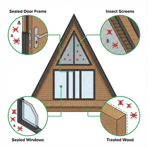 Casa de Juegos Triangular de Madera Tratada a Presión Moderna |   Casa de Jardín Infantil Resistente y Ecológica - Product Image 6